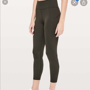 SOLD Lululemon in movement tight dark olive
